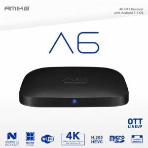 Digital Visions Satelliet Apparatuur 18 Amiko A6 Android OTT Streaming Media Player